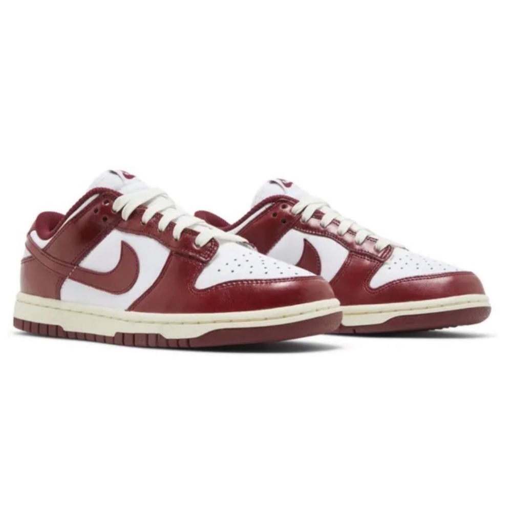 Nike Burgundy and White Low-Top Sneakers